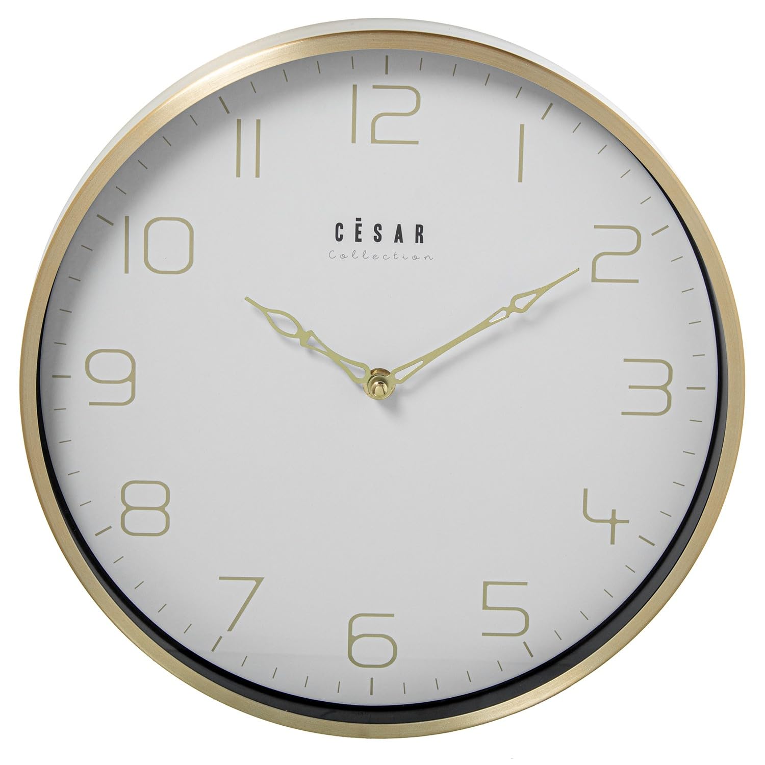 Horloge murale aluminium DRW dorée 30 cm lisible et moderne