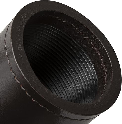 Miniatura 6 de WE Games Juego de tazas profesionales hechas a mano de cuero marrón oscuro, 5 dados y bolsa de transporte de tela