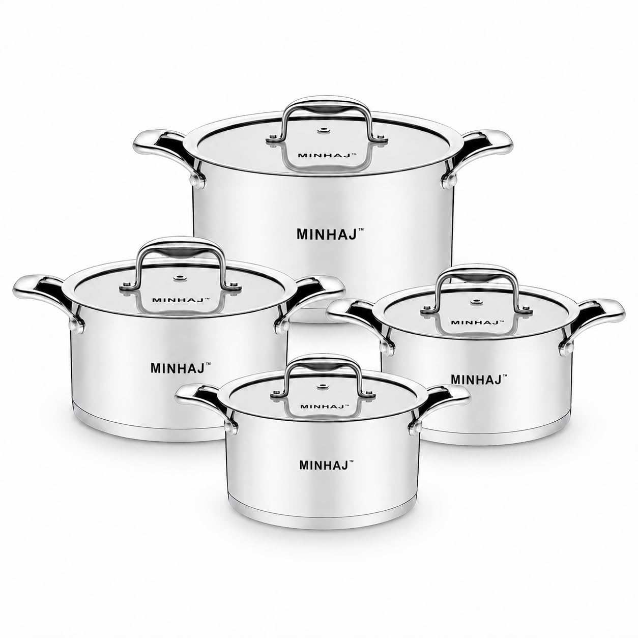 maiページ 晩酌セットn25+w19+x27+他 Minhaj Homeware 5-Layer Heavy Bottom Stainless Steel 8 Piece