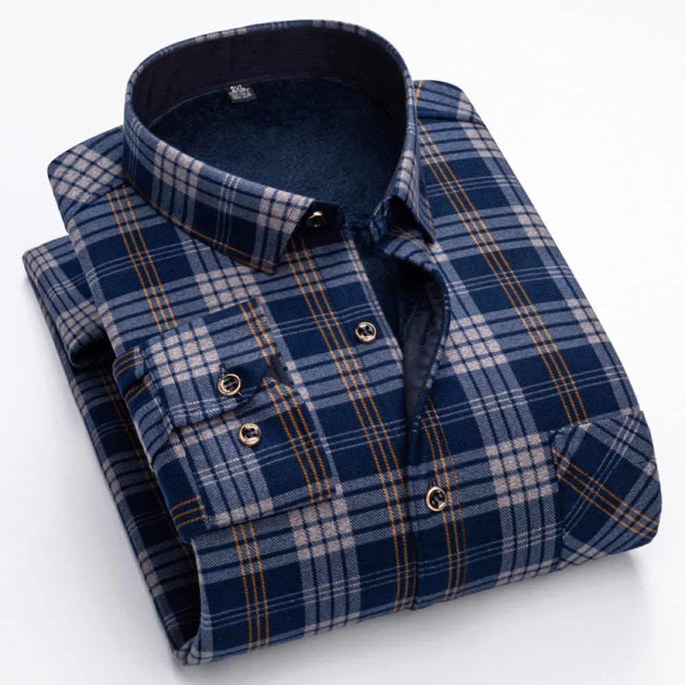 Camicia Calda Da Uomo,Camicia Da Uomo In Morbido Cotone A Maniche Lunghe Camicia Da Lavoro Casual Da Lavoro Camicia Calda Da Sport All'Aria Aperta Casual Vestibilità Regolare Adatto Per Primavera,