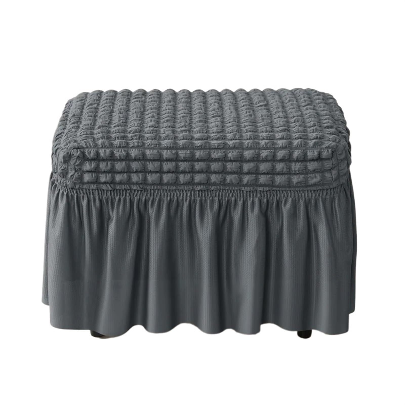 YXINAER Foot Stool Cover Stretch Ottoman Cover for Footstool Skirt, Elastic Furniture Protector(B8 Footstool Cover)
