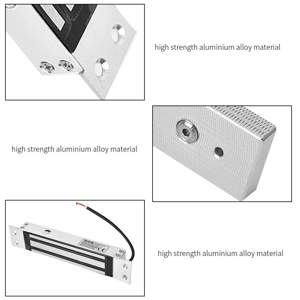 MAGT Serratura Magnetica Elettrica Serrature Elettromagnetiche, DC 12V 180 kg in Lega di Alluminio per Sistema di Controllo