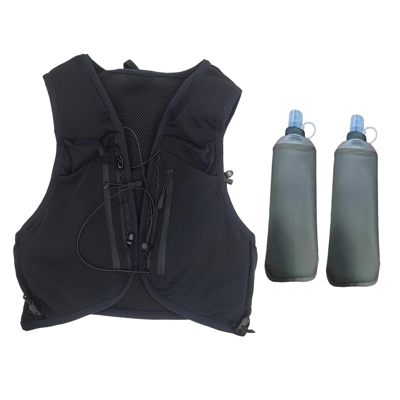1 Pièce Gilet Hydratation Gilet Course Sac Hydratation Sac à Dos Gilet Hydratation Polyester Respirant Réglable Adapté Aux Hommes Femmes pour Trail Ma