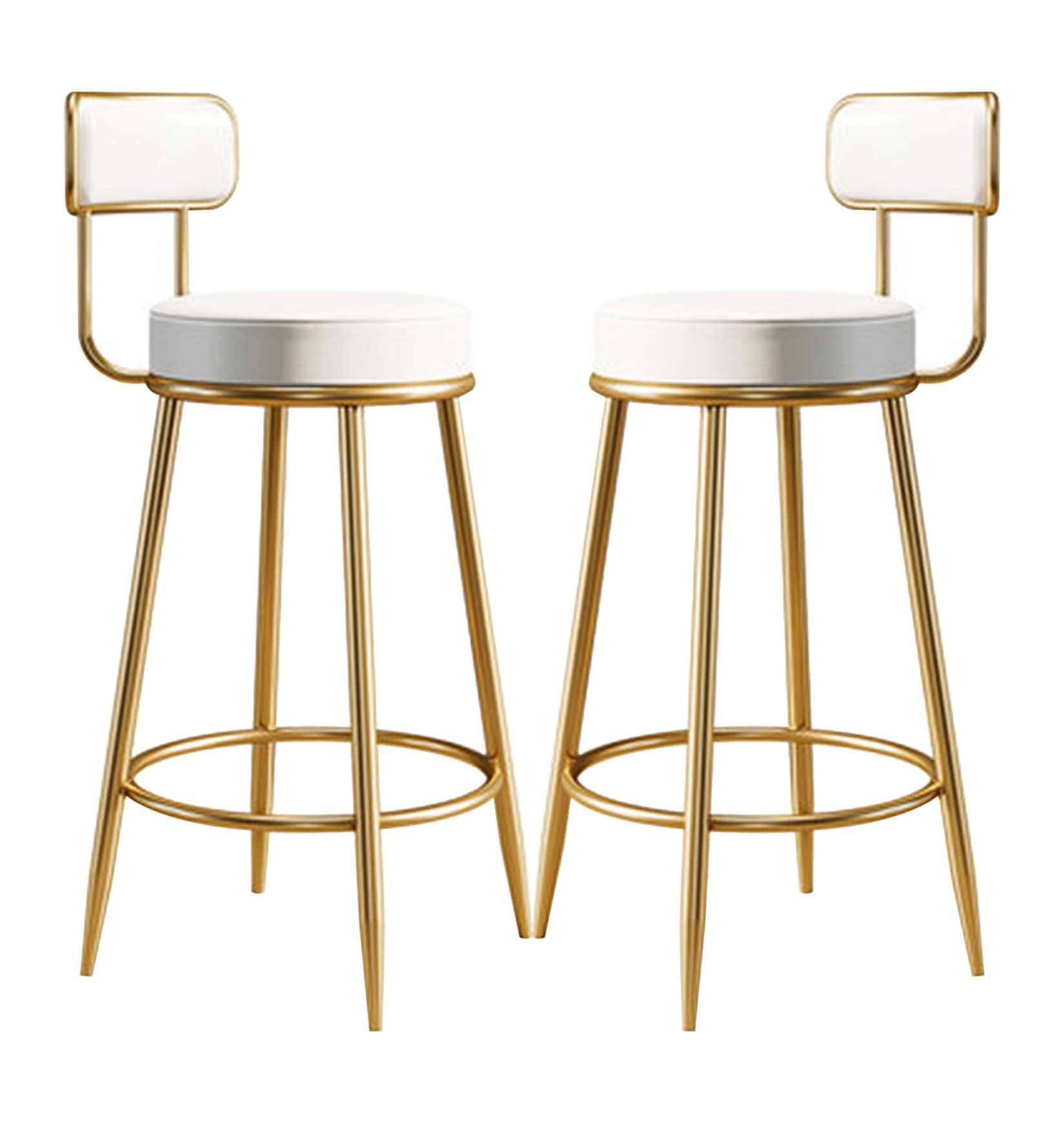 Tabourets de bar en cuir PU avec dossier ergonomique confort premium
