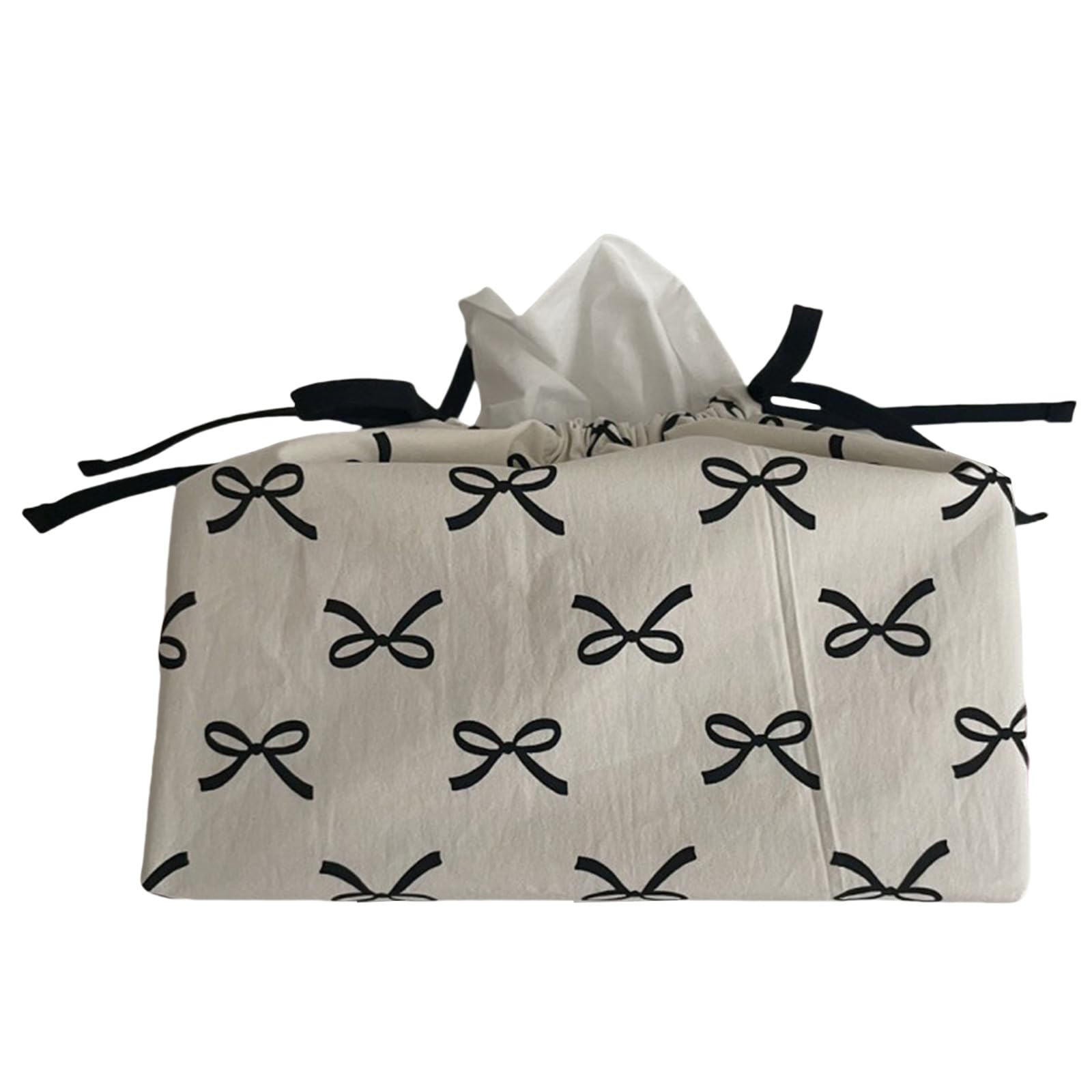 Multipurpose Bowknot Tissue Storage Case Sturdy Cotton Covers Accessory for Home and Use Decoration Organizers Tissue Container