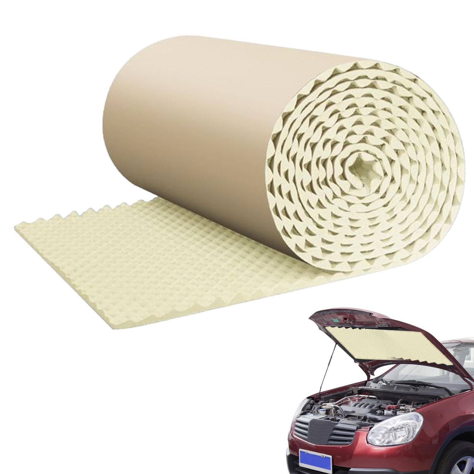 Láminas de espuma insonorizadas, almohadilla térmica autoadhesiva para coche | Almohadilla de amortiguación de reducción de cancelación, elimina el dron del motor, capa impermeable