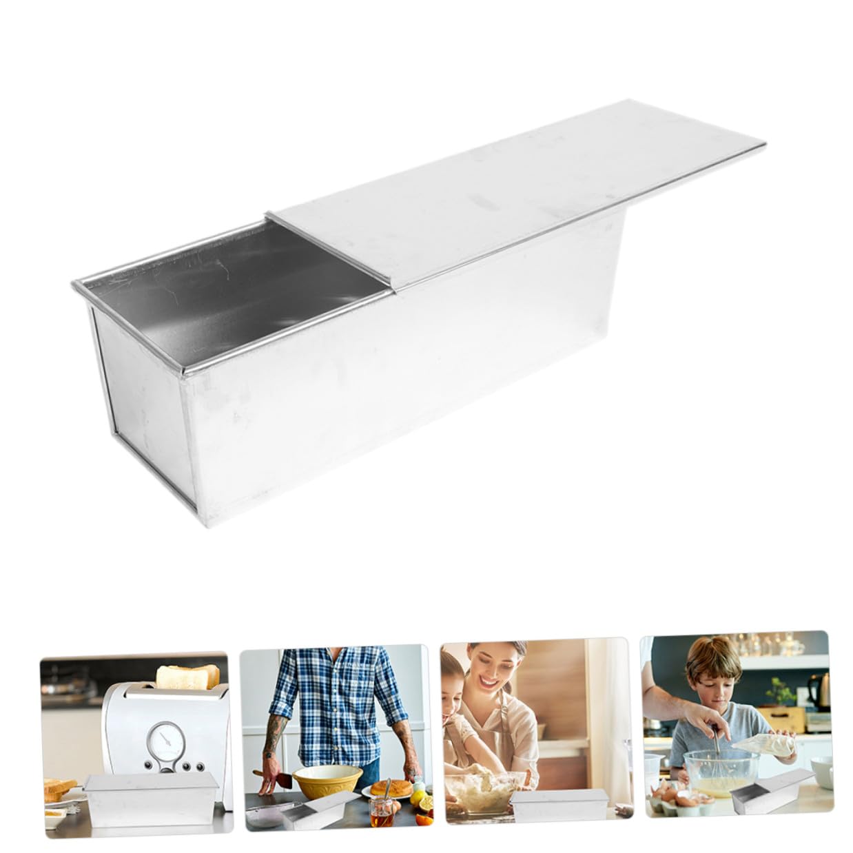 Didiseaon Kitchen Toast Mold Antihaftbeschichtete Brotbackform Mit Deckel Wiederverwendbare Kastenform Für Toast Zum Backen Von Brot Und Kuchen Der Heimischen Küche