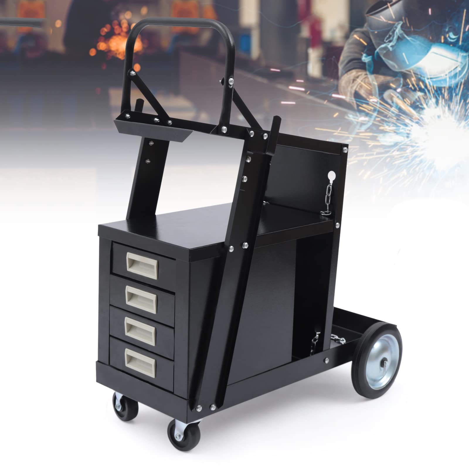 Buy Welding Cart 4 Drawer Portable Rolling Welding Cart Mig