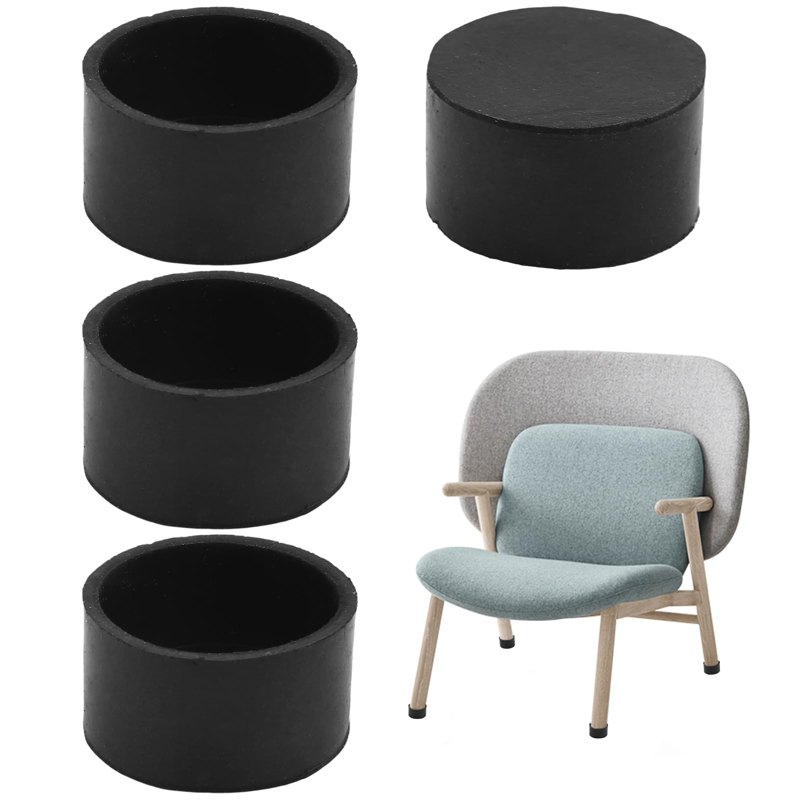 Embouts De Protection De Sol Pour Pieds De Chaise - En Caoutchouc - Pour Pieds De Meubles