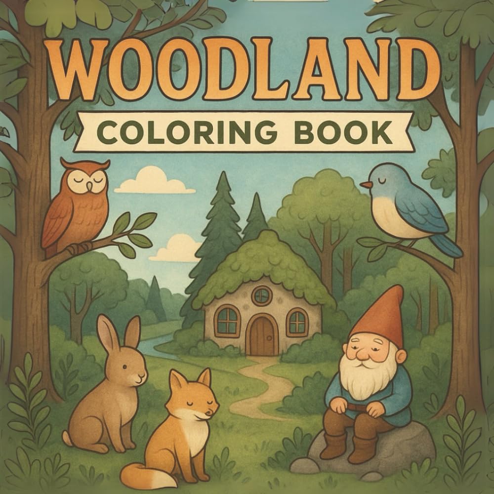 Woodland Coloring Book: 50 Whimsical Forest Designs for All Ages