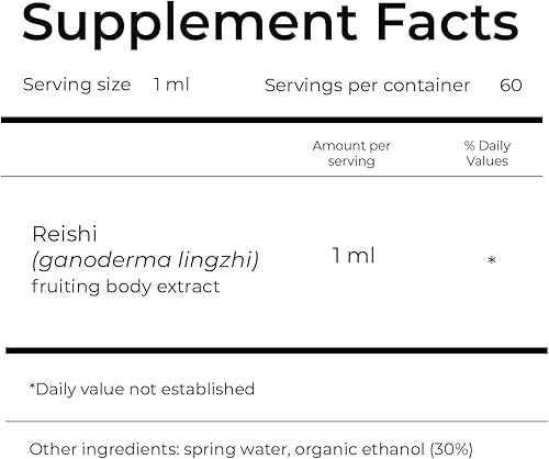 Miniatura 5 de REISHI Tintura - Suplemento de hongos corporales fructíferos extraídos dobles para apoyar el descanso y la relajación - Reishi para la salud