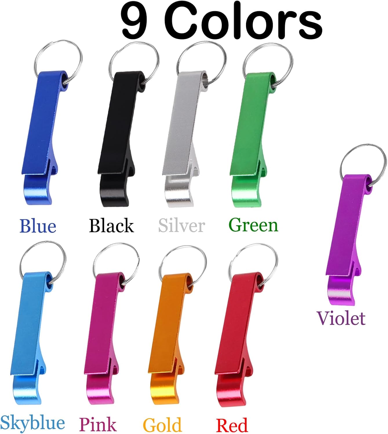 100pcs Personalized Bottle Opener Custom Keychain Bulk Customized Engraved with Text/Logo Beer Opener for Bar Baby Shower Graduation Party Wedding Favors Gift