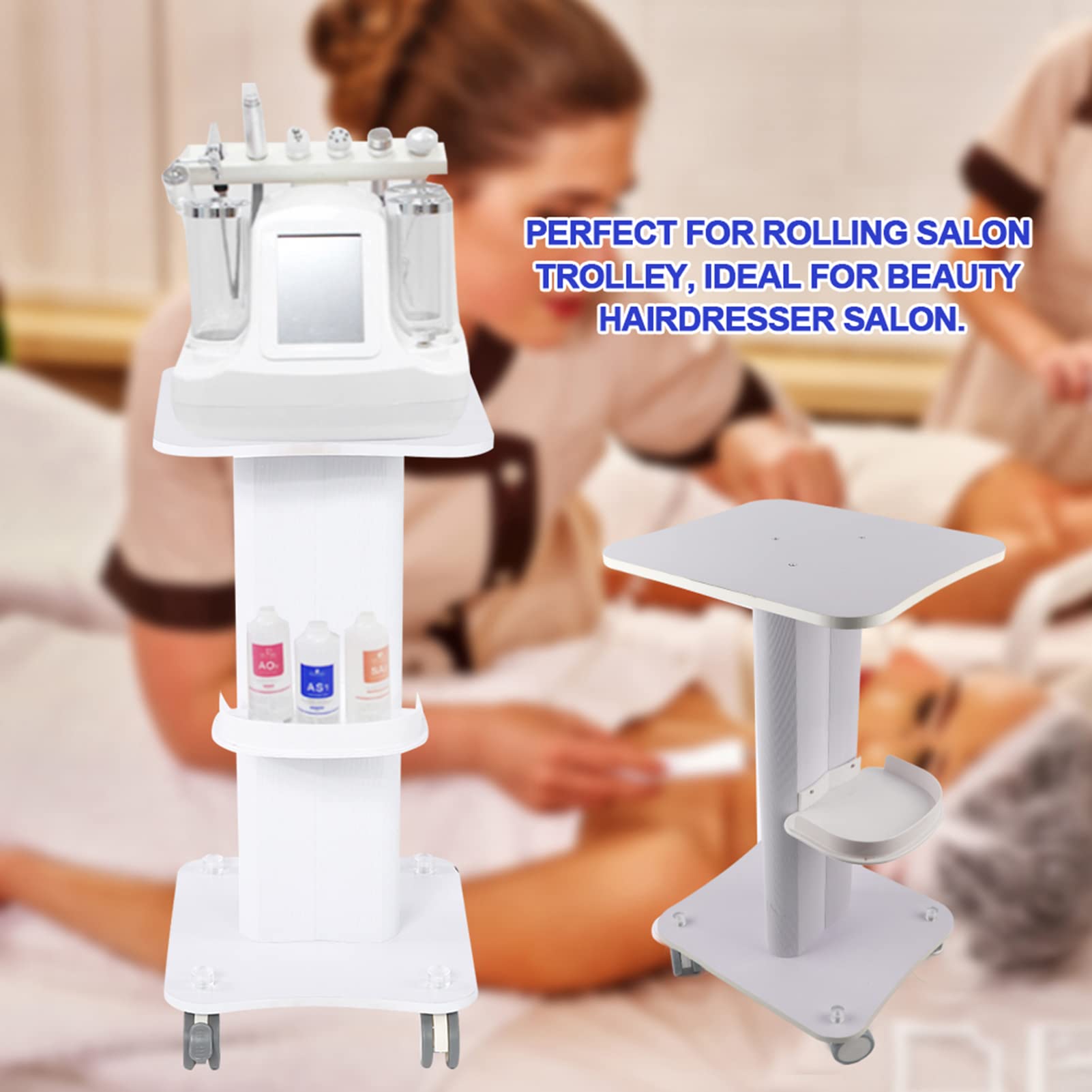 Carrito de belleza con compartimento de almacenamiento, portátil, para peluquería, con ruedas, para instrumentos de belleza