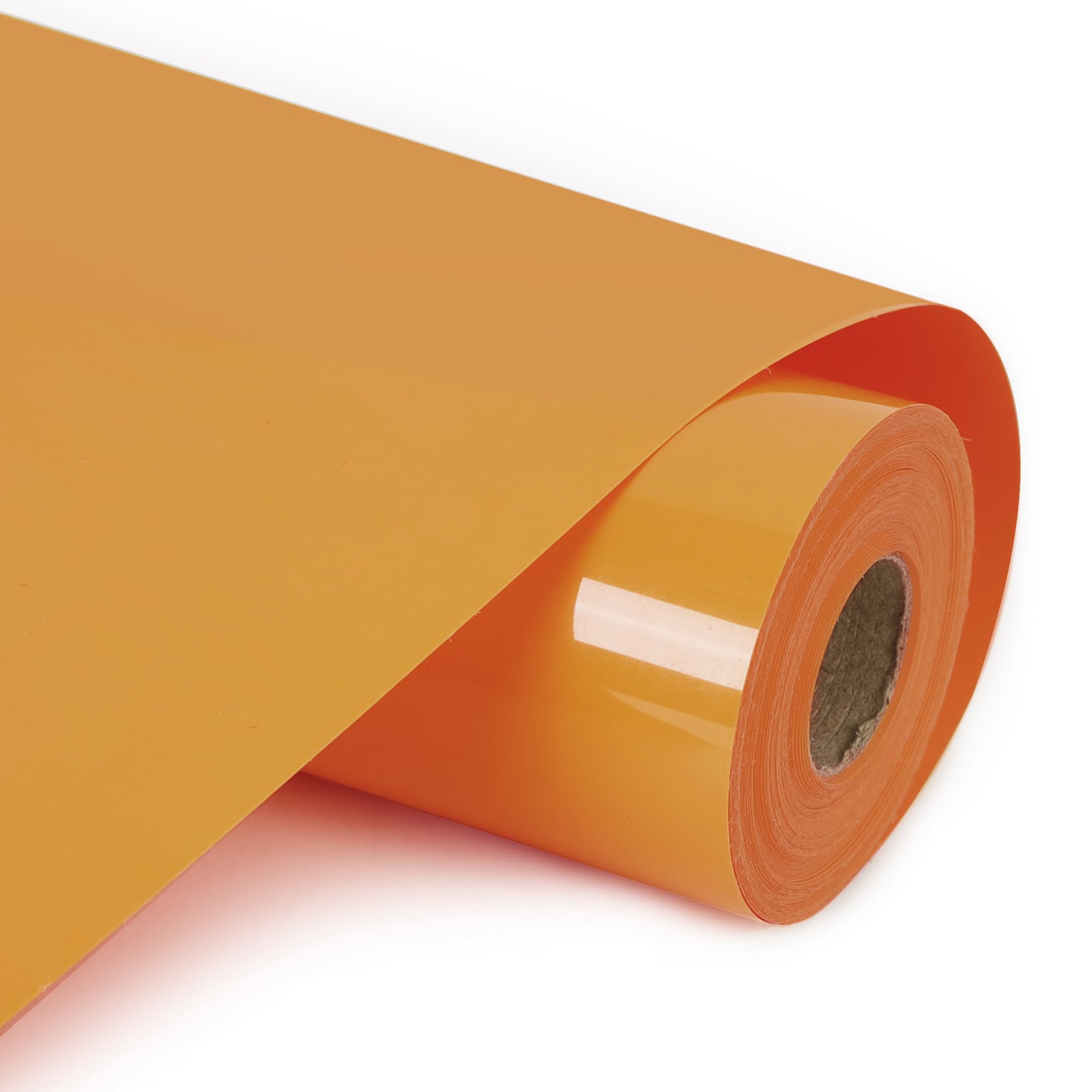 HTVVETUR HTV Vinyl Rolls Heat Transfer Vinyl - 12" x 9ft Orange HTV Vinyl for Shirts, Iron on Vinyl for Cameo - Easy to Cut &amp; Weed for Heat Vinyl Design (07 K7 Orange-9ft)