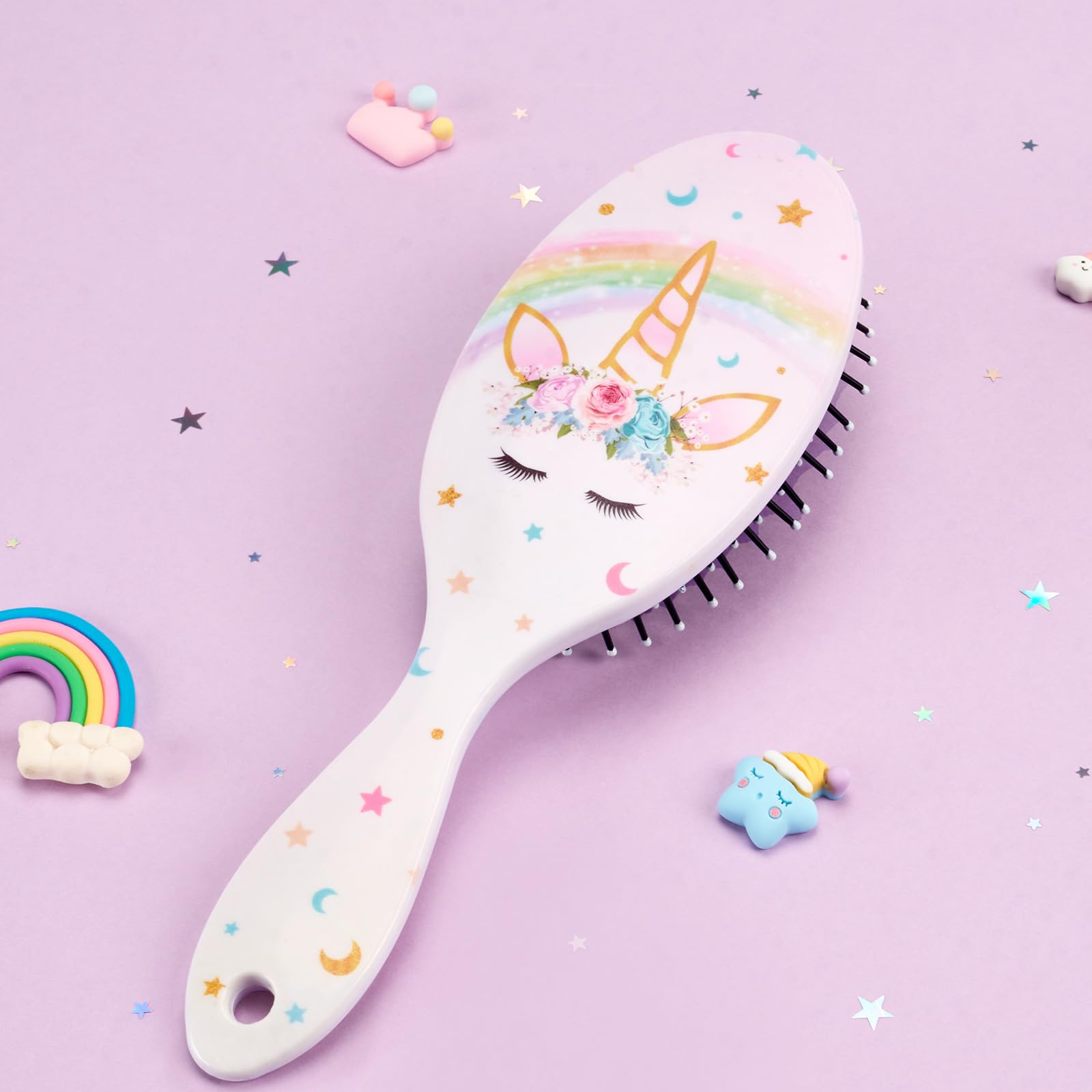 Unicorn girl hair brush Amazon.com : Unicorn Hair Brush for Toddlers - Suitable for  main image 4