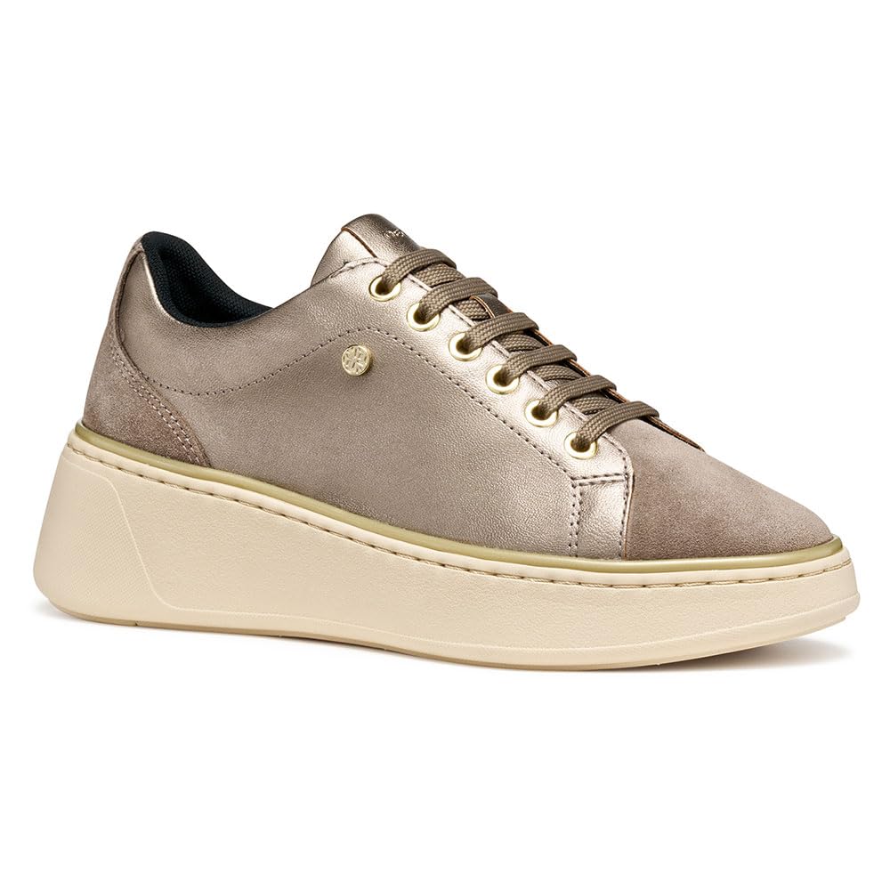 Geox Women's D SUNNETTY Trainers, Beige, 40 EU, Beige, 7 UK
