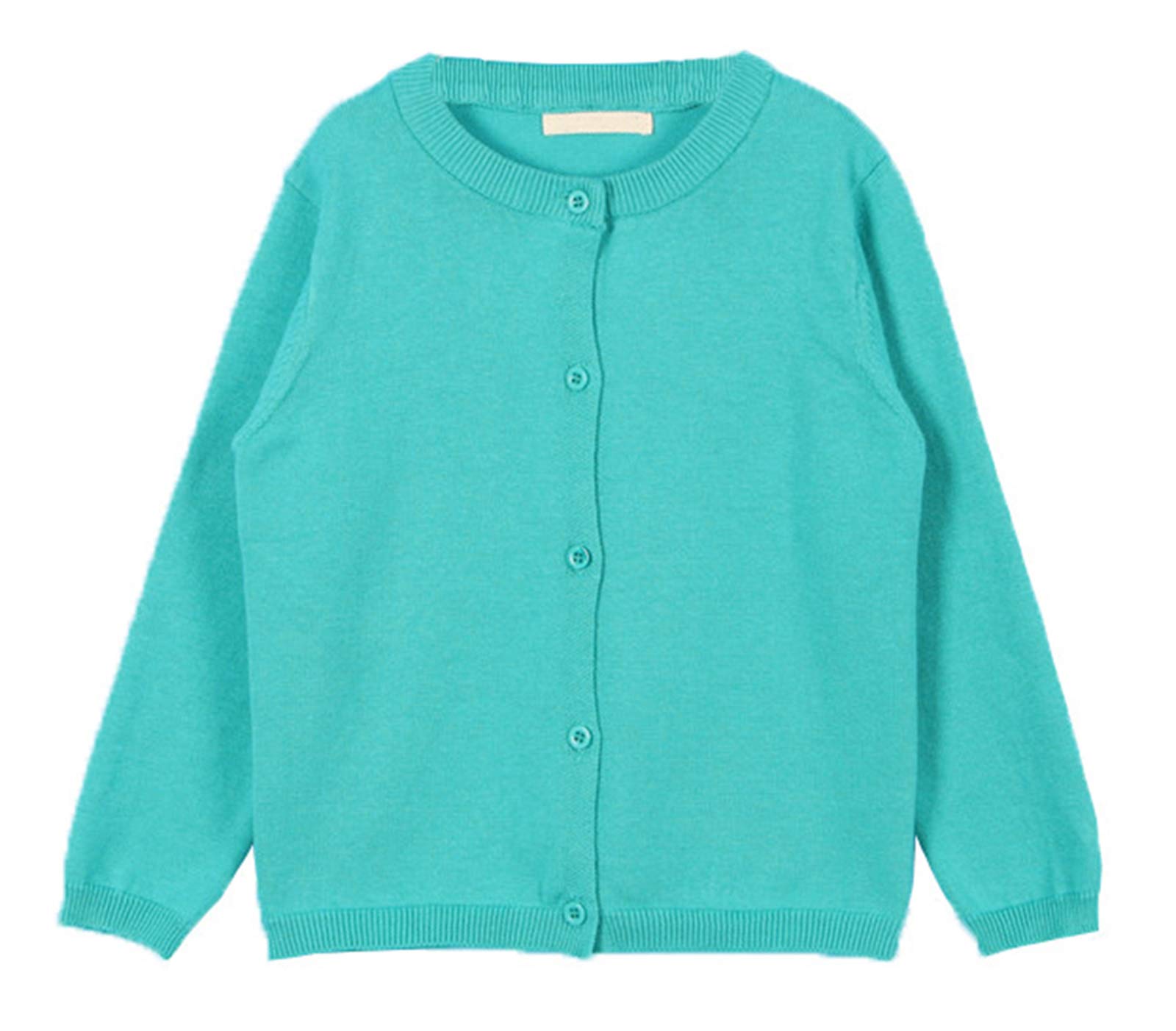 GSVIBK Baby Girls Boys Cotton Cardigan Long Sleeve Kid Button Sweater Girl Crew Neck Cardigans Uniform Sweater