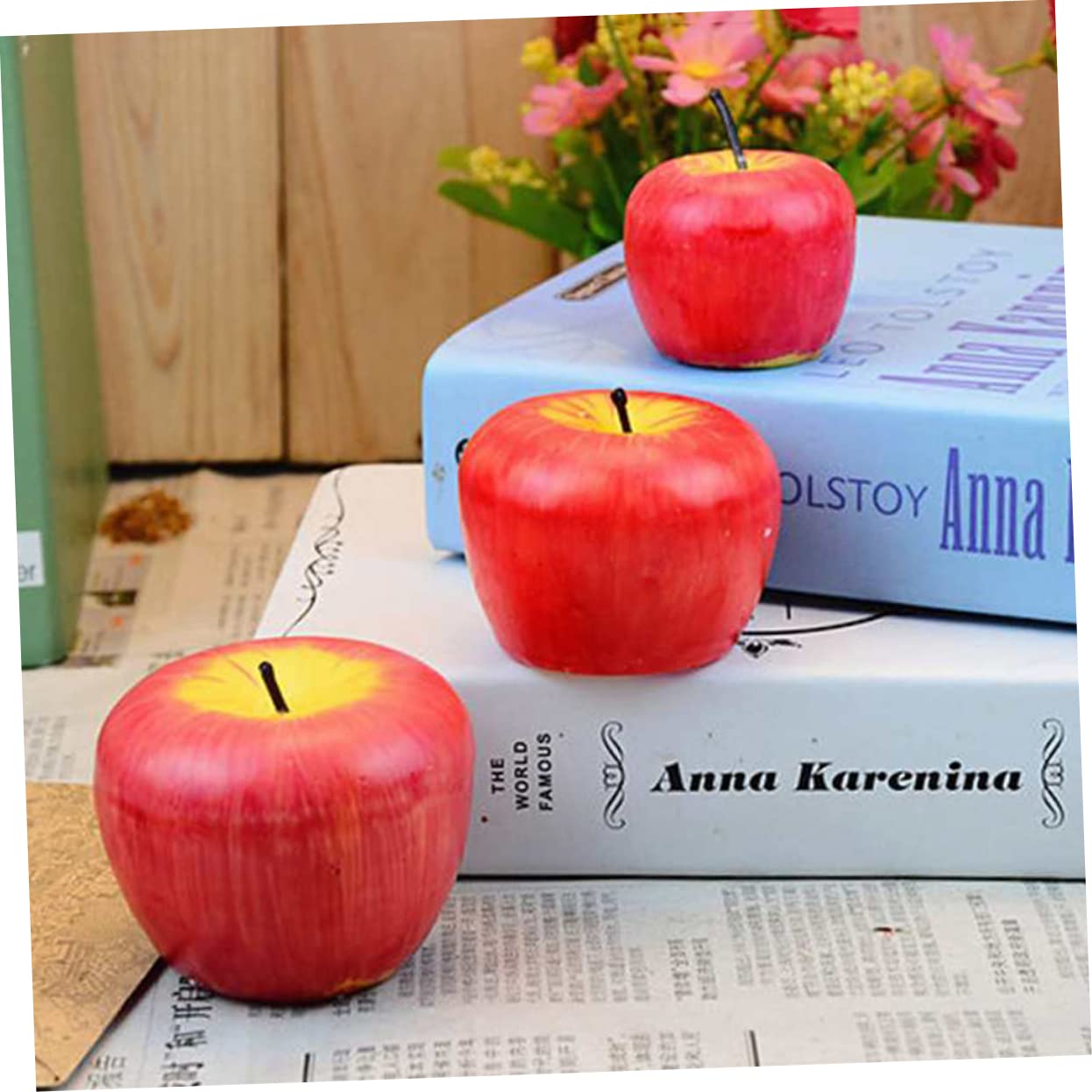 FOMIYES 5pcs Large Size Artificial Candle Realistic Christmas Fruit Simulation Candles with Box for Parties
