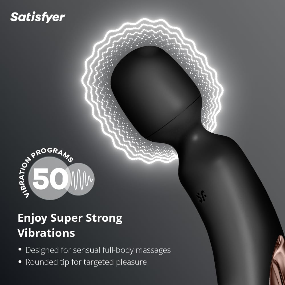 Satisfyer Wand-erland massaggiatore | dildo e vibratore per donne in un unico | Sex toy con 50 combinazioni | Stimolatore per un'esperienza di tutto il corpo | Impermeabile (IPX7) e silicone di alta