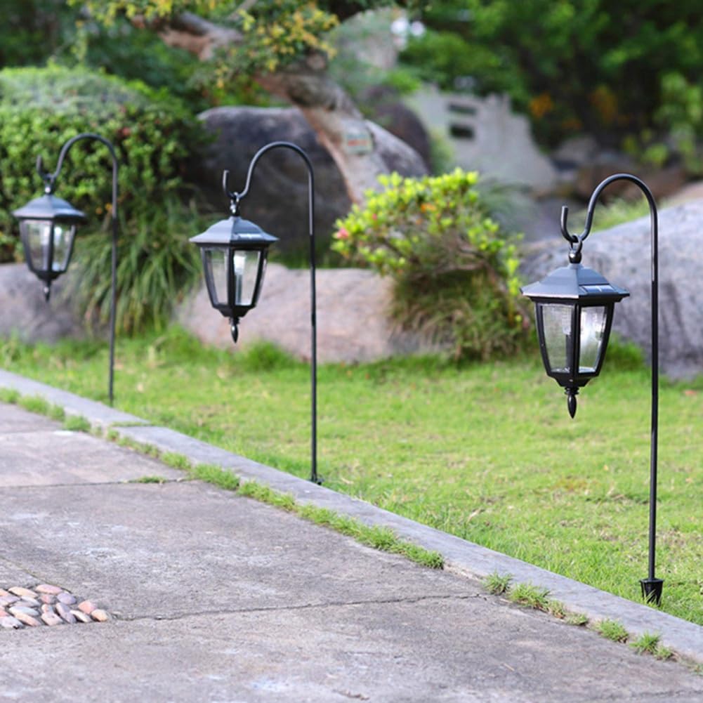 Lanterne Solari Da Esterno HUYIENO (confezione Da 2) In Metallo Con Finitura Rame Spazzolato E Gancio Da Pastore, Luci LED Da Giardino, Impermeabili, Accensione Automatica - 3