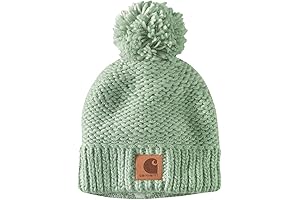 Women's Rib-Knit Beanie with Sherpa Lining and Faux Fur Pompom - The...
