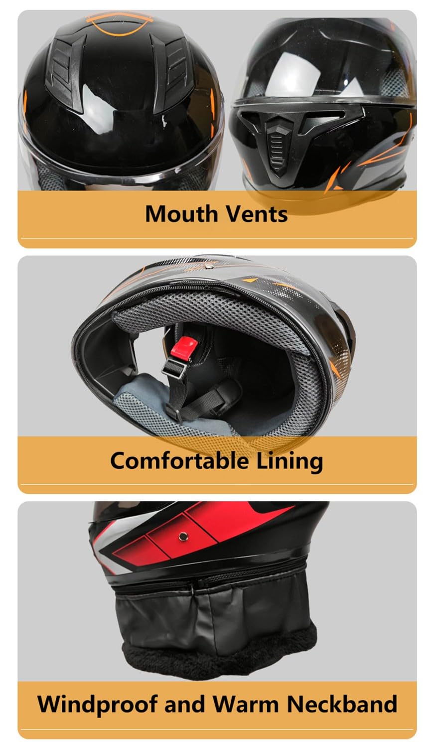 Cascos Integrales de Motocicleta con Doble Visera, Unisex, para Bicicleta Scooter Ciclomotor, Homologados ECE, Talla: 58-62 cm