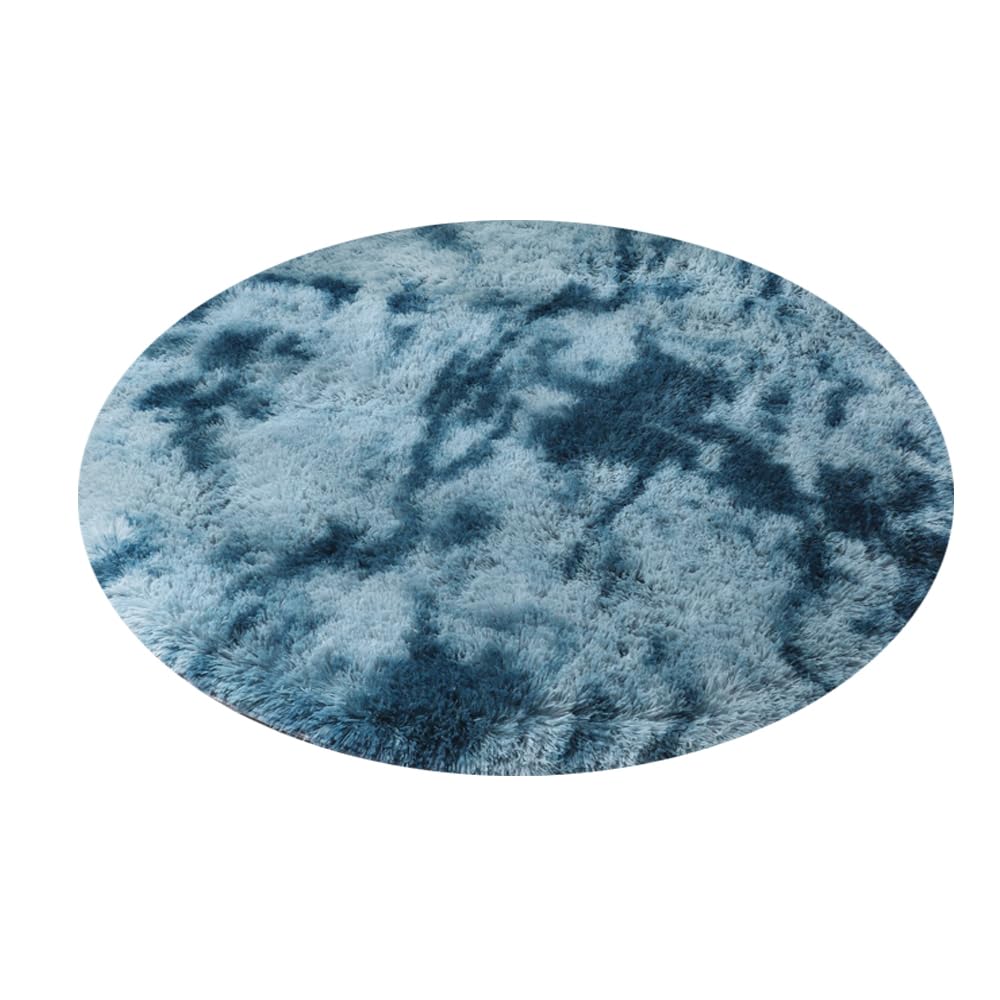 Ultra Soft Round Shaped Indoor Modern Area Rugs Fluffy Non-Slip Floor Carpets Silky Mat for Living Room Bedroom