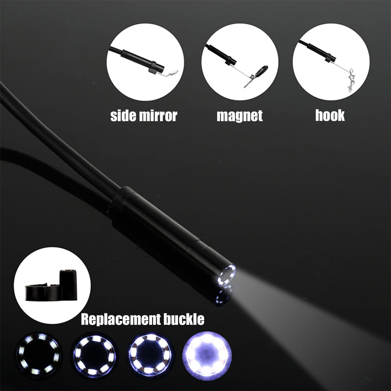 Boroskop, Kamera inspekcyjna Endo Scope 8 mm z ekranem 4,3" i 8 diodami LED, z baterią 2000 mAh(10M)