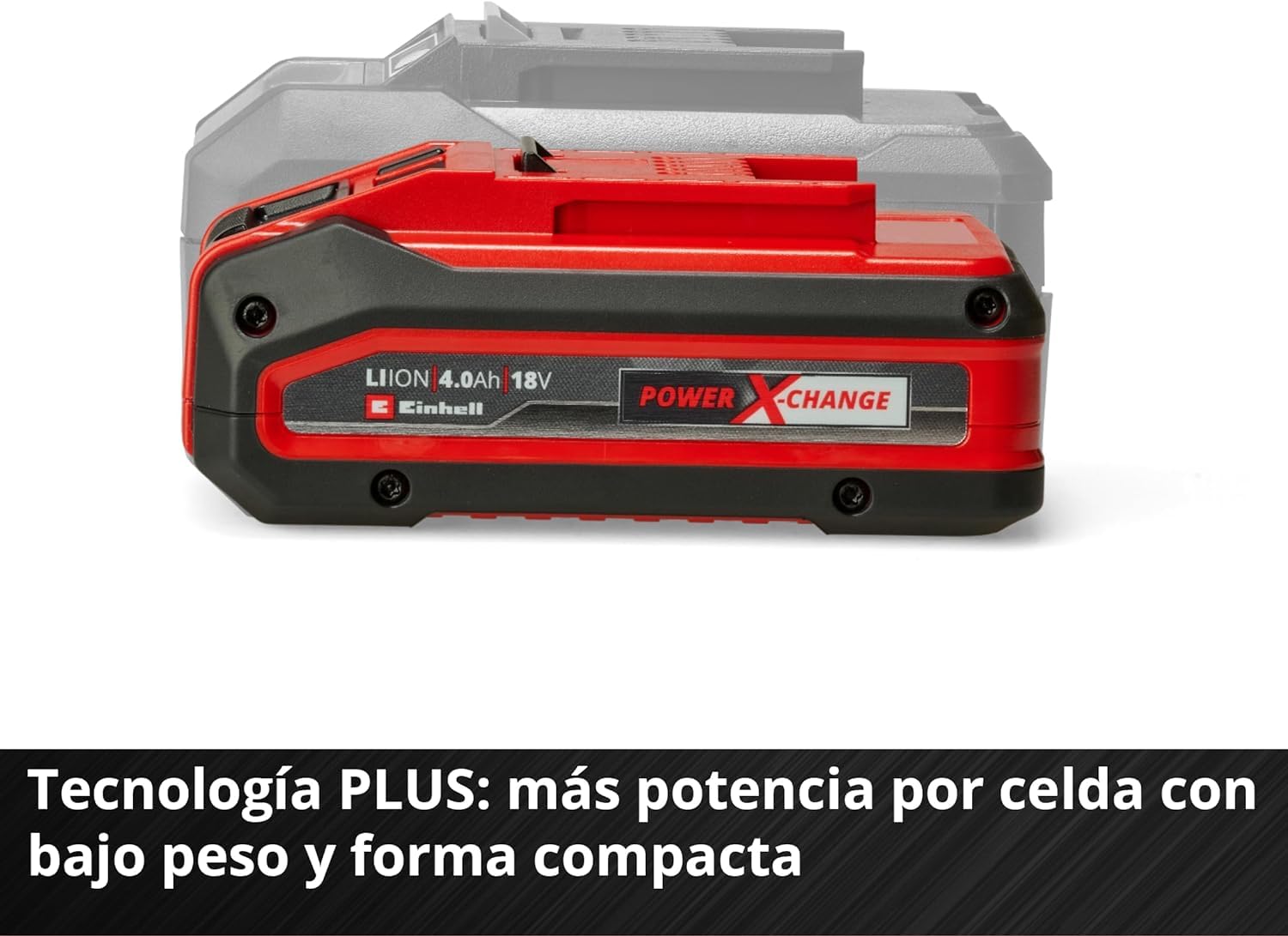 Original Einhell Batería 4 Ah Power X-Change Plus (18 V, Iones Li, de Uso Universal para Todos los aparatos Power X-Change, Control de Nivel de Carga, Twin-Pack, Incl. 2 baterías 4 Ah, sin Cargador)