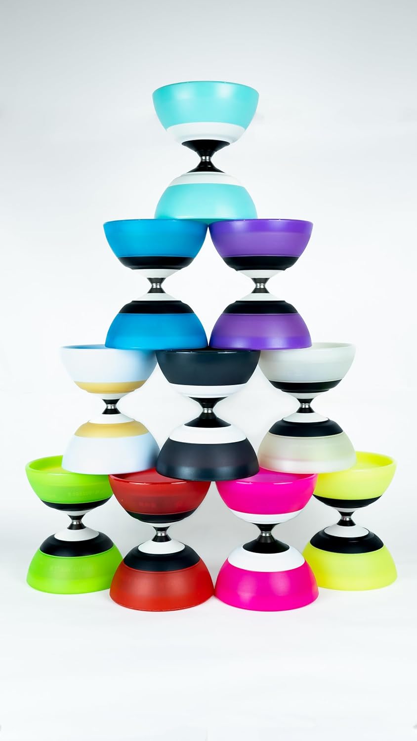 Sundia G3 Series - Professional Five Bearing Diabolo for Quick Acceleration, Smooth Rotations, High Performance for All Tricks and Levels - Beginners to Pros, Juggling Chinese Yoyo - Fog Black