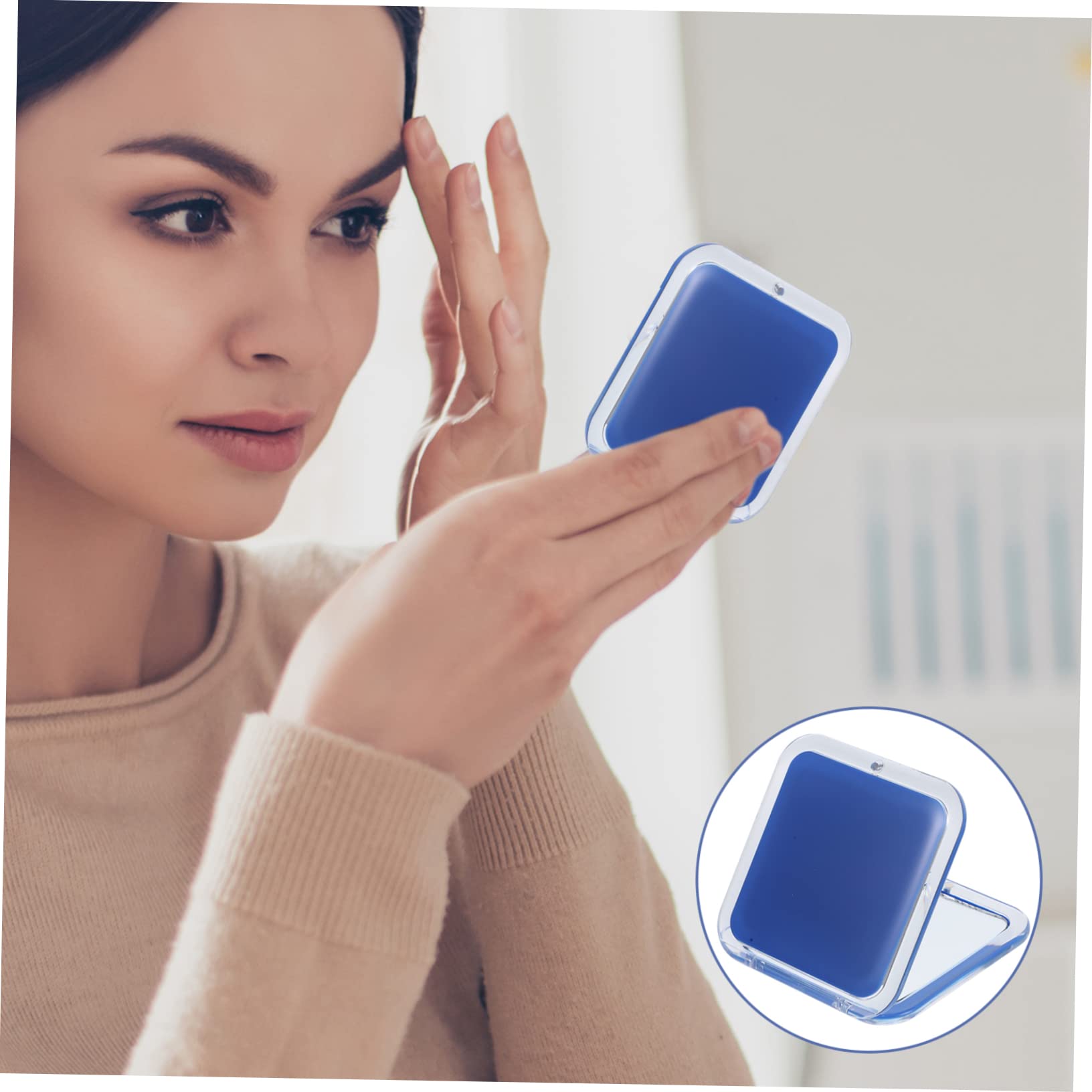 FRCOLOR 3 Pezzi Specchio Da Viaggio Per Il Trucco Ingrandimento Bifacciale 1x Viso Reale Ingrandimento 10x Piccolo Specchio Tascabile Per Borse Vita Quotidiana