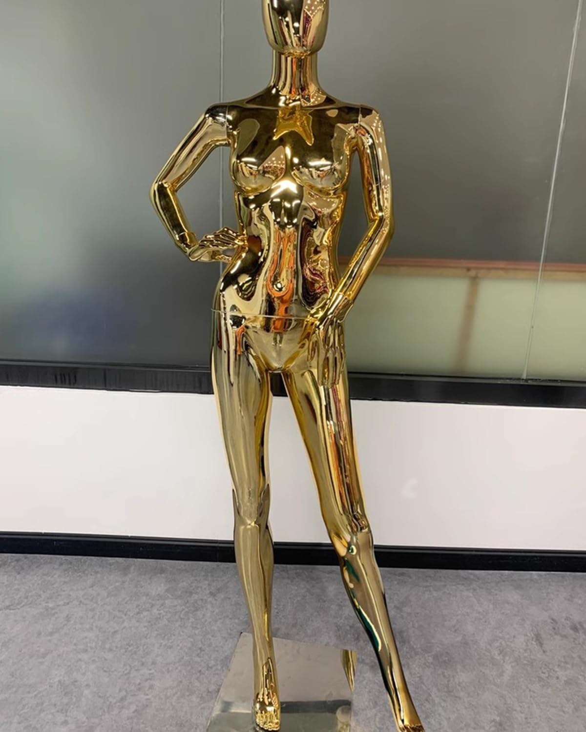 Goldene Schaufensterpuppe Büste – Weibliche Halb Produktbild-Vorschau 6