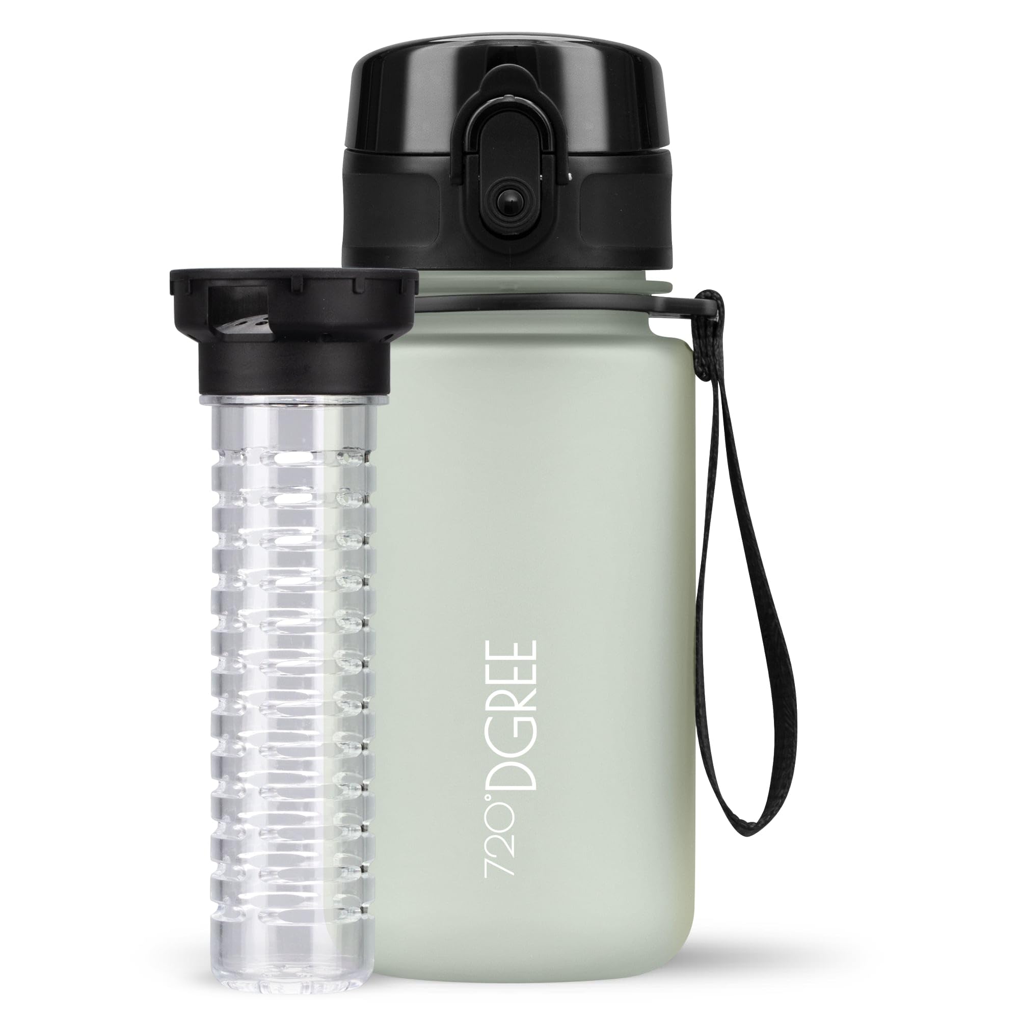 720°Dgree Champagne | Softtouch Kids Water Bottle “Uberbottle“ - 350 Ml Softtouch +Fruit-Infuser - Bpa-Free Tritan, Leakproof, Reusable Drinking Bottle - Waterbottle For Children, Kindergarten, School, Sports, Running