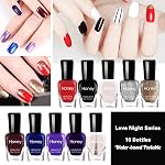 Non Toxic Nail Polish Set, Easy Peel Off and Fast Dry Nail Polish Set for Pack, Eco Friendly and Organic Water Based Nail Polish for Women,Teens(20 Bottles) (Set-7)