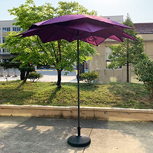 Alixce 2.5M European Vintage Patio Parasol With Hand Crank, Outdoor Double Layer Flower Shade Parasol, Sunshade Centre Column Balcony Outdoor Garden Umbrella #TOP1