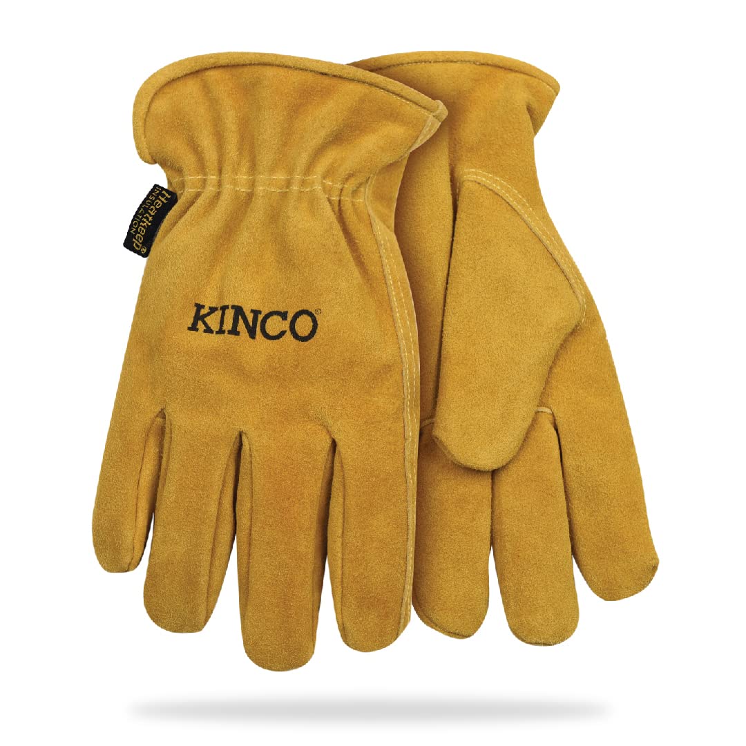 Kinco 50-M, Suede Cowhide Leather Work Gloves - Reliable and Durable Hand Protection, Medium