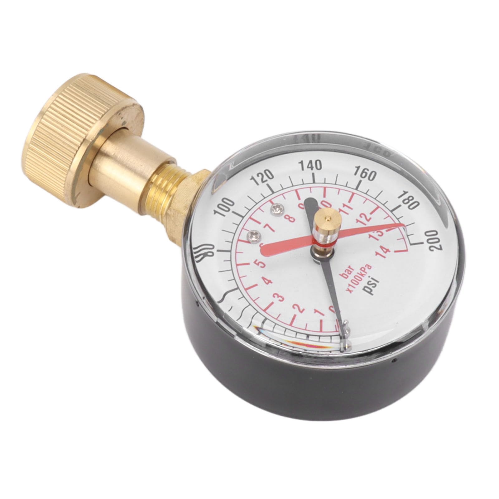 Manomètre D'eau de 2,5 Pouces 0-200 PSI 0-14 Bar en Alliage D'aluminium avec Filetage de Tuyau Femelle de 3/4 Pouces pour Système D'eau D'irrigation de Piscine Domestique RV