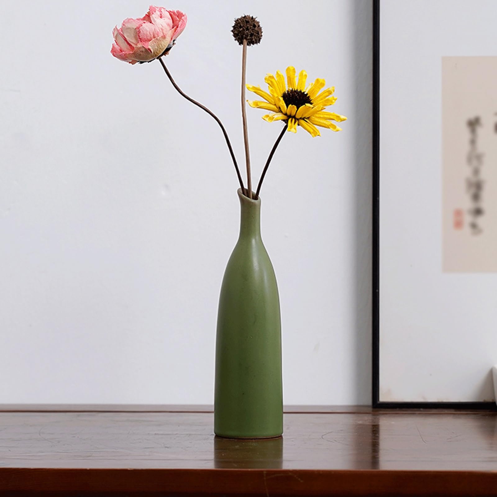 Wazony na kwiaty, Wazon ceramiczny | 6x19cm Stół do salonu Półka na kominku Jadalnia na farmie: Ceramiczny wystrój domu