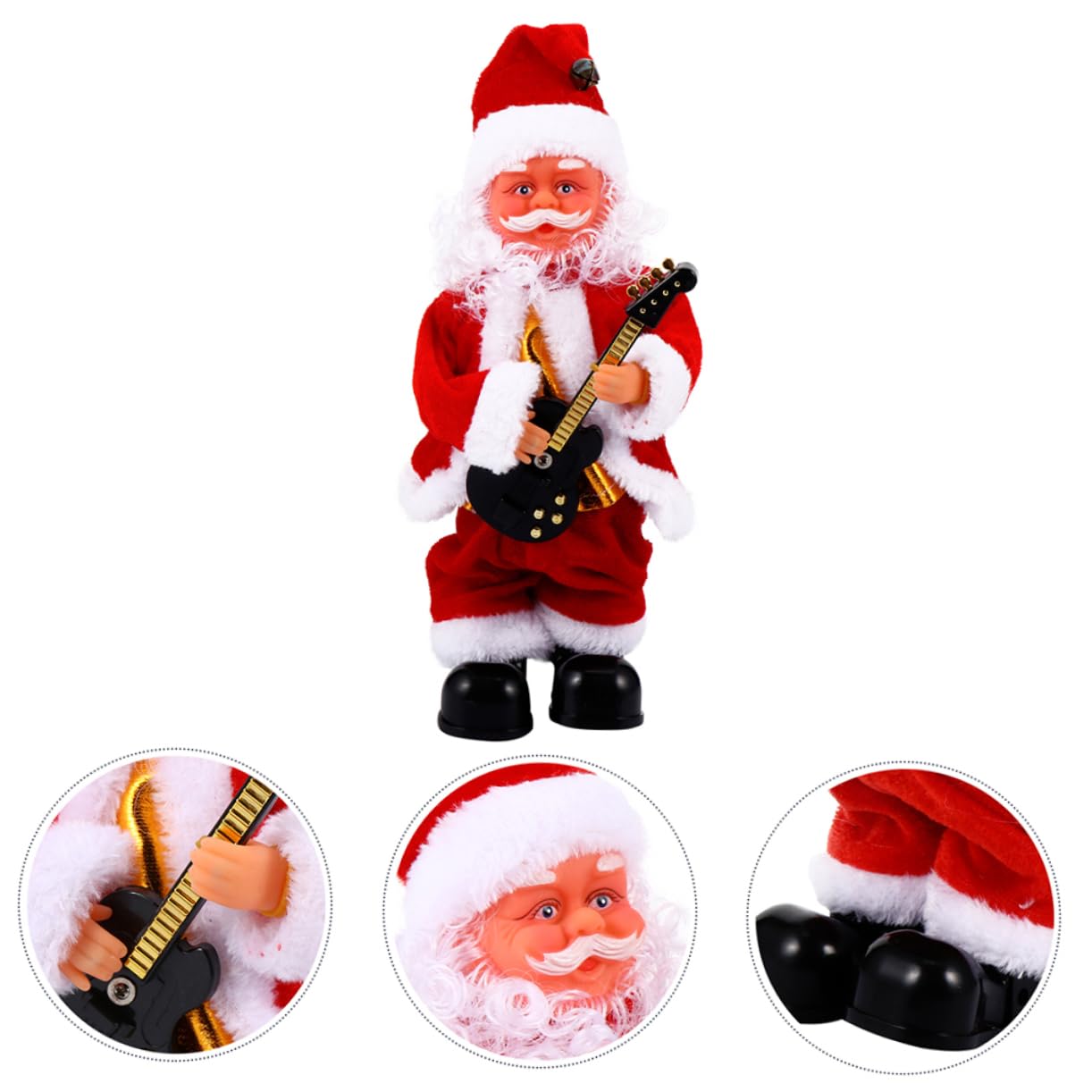KOMBIUDA Juguete Eléctrico Navideño de Figura Roja con Sonido y Movimiento para Adorno de Navidad en Sala de Estar Varios Estilos