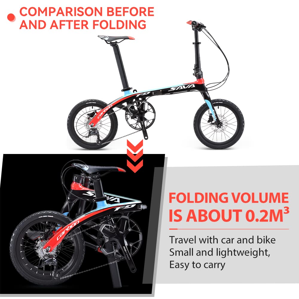 Savadeck Z2 Carbon Folding Bike 16 Inch Carbon Fiber Frame