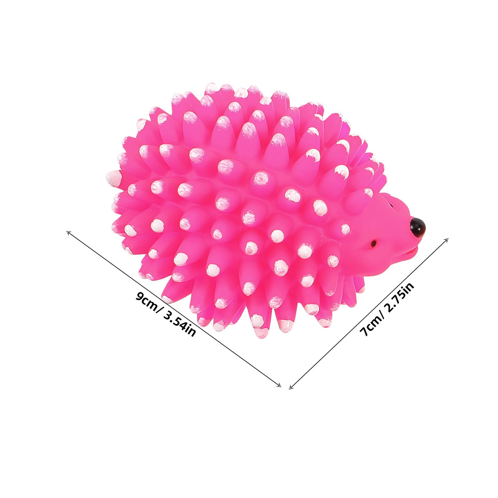 SUPVOX 2Pcs Squeaky Hedgehog Dog Toys, Interactive Latex Chew Toys for Teething Puppies Soft Molar Toys for Small and Medium Dogs - Image 3