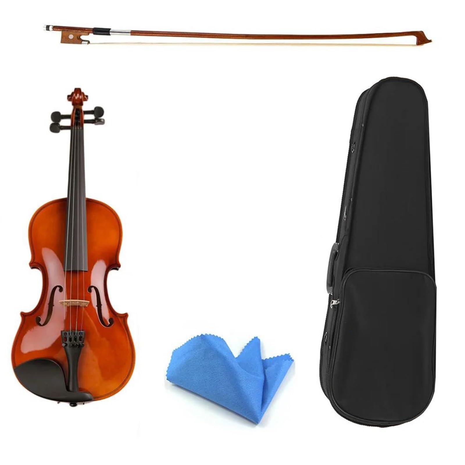 Zestaw Skrzypiec Lipowych Skrzypce Profesjonalne | Instrument smyczkowy w skali 1/8 dla początkujących(Set 2)