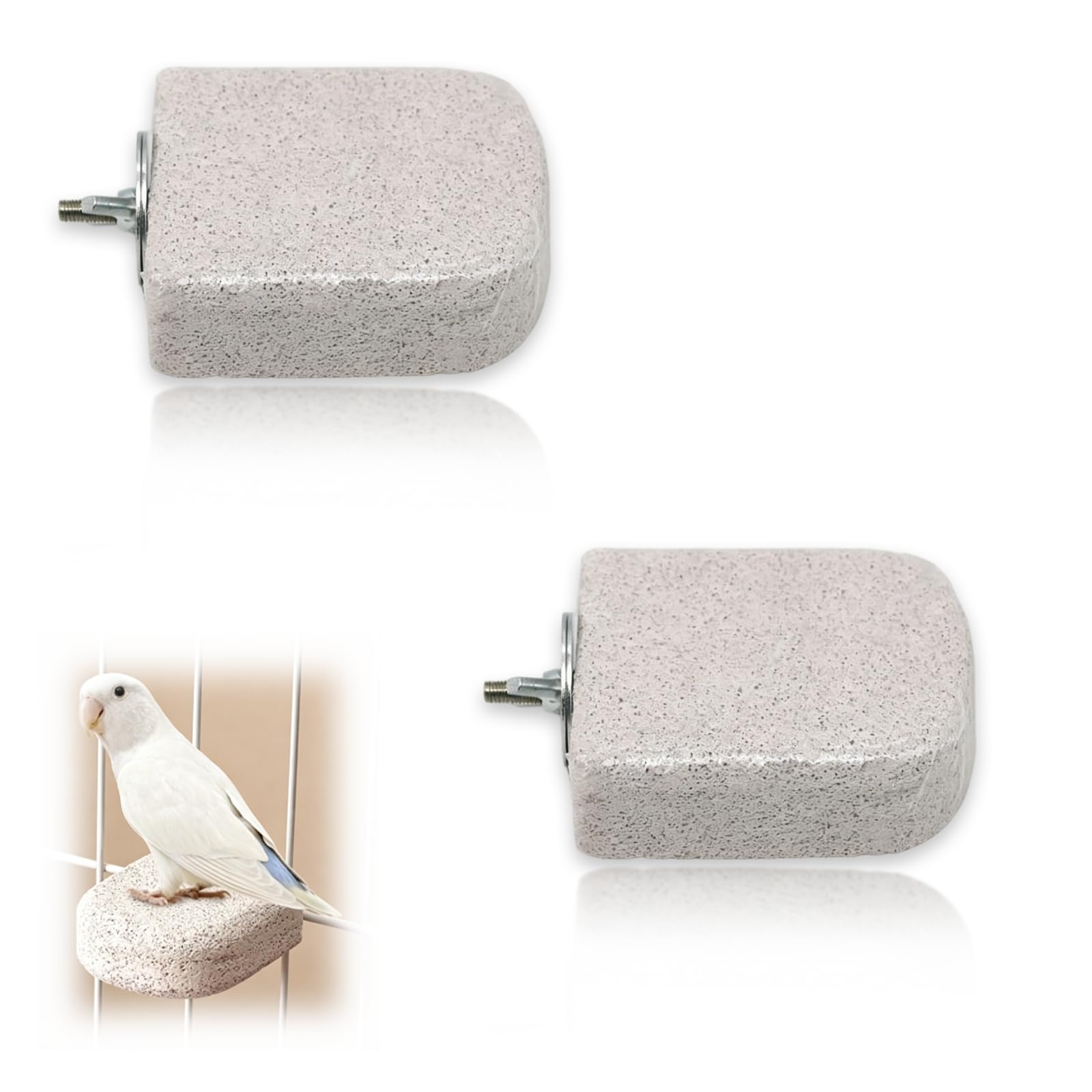 2Pcs Budgie Perches for Cage, Stable and Solid Budgie Toys, Exquisite Texture Lava Ledge, Convenient Lava Ledges for Rat Cage, for Budgies Cockatiels Conures Small Birds