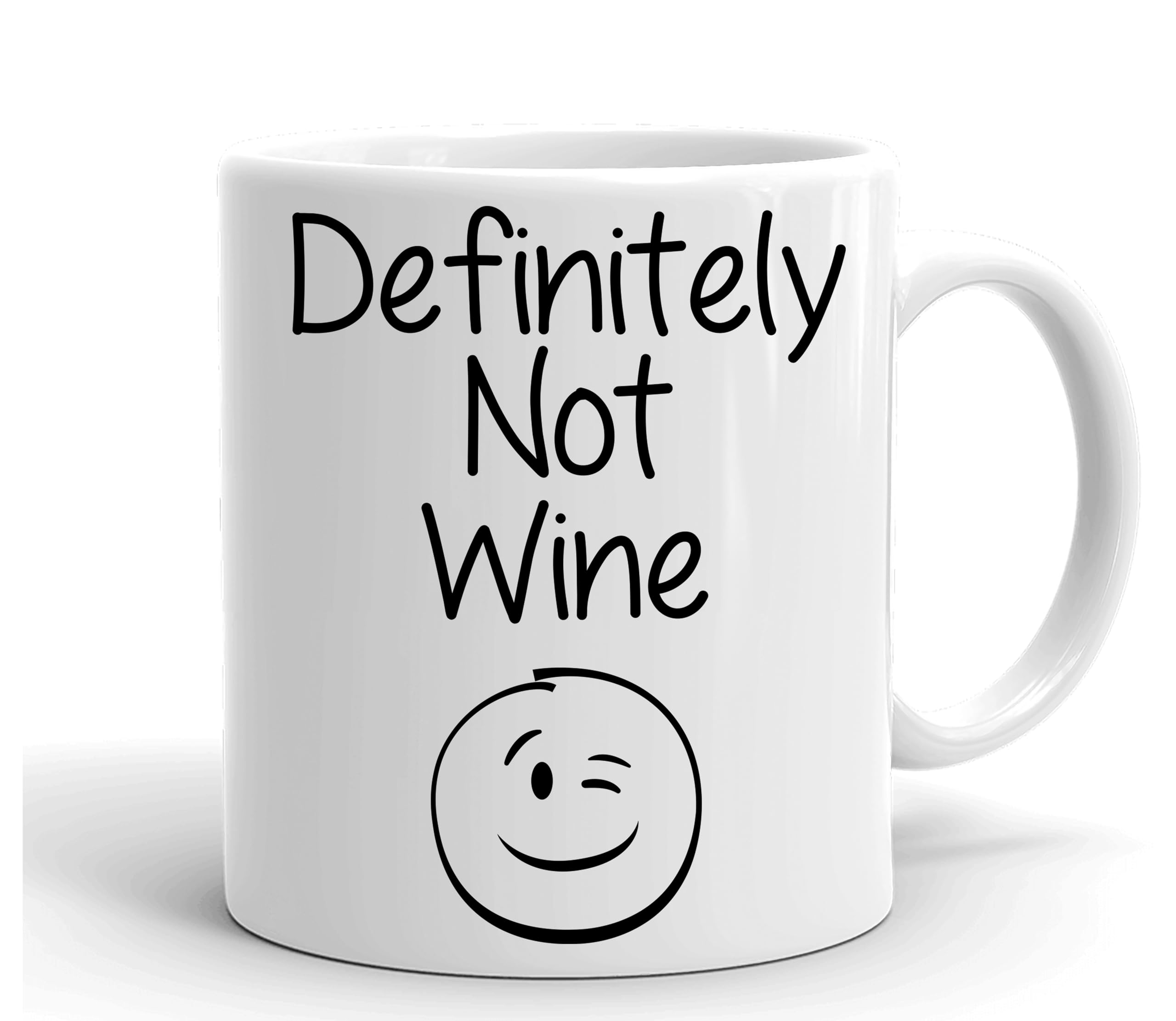 GrassVillage Definitely Not Wine Mug – Funny Sarcastic Coffee Cup Gift for Men, Women, Coworkers, Husband, Wife – 11oz Ceramic Mug for Office, Birthday, Valentine’s Day, Secret Santa