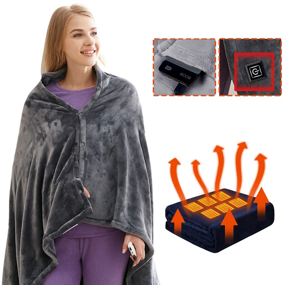 85 * 150cm Termoforo Elettrico Spalle, Termoforo Elettrico Cuscino Termico 3 Livelli di Riscaldamento,Cuscino Termoforo Elettrico,Scaldaschiena, Flanella, Lavabile in Lavatrice