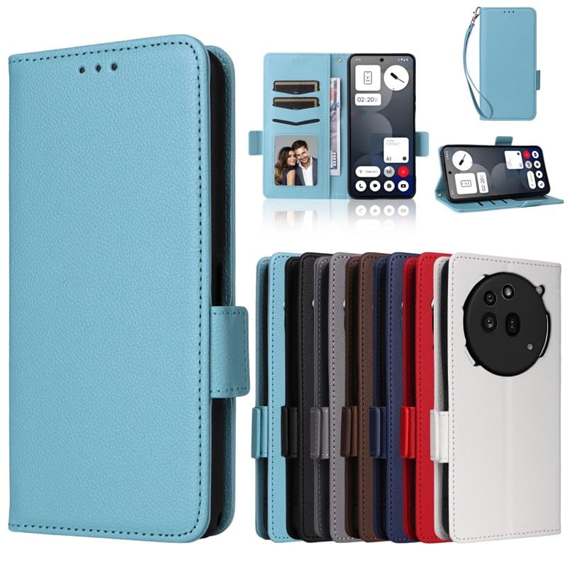 Coque Xiaomi Redmi Note 14 5G étui portefeuille rabat bleu clair - 3