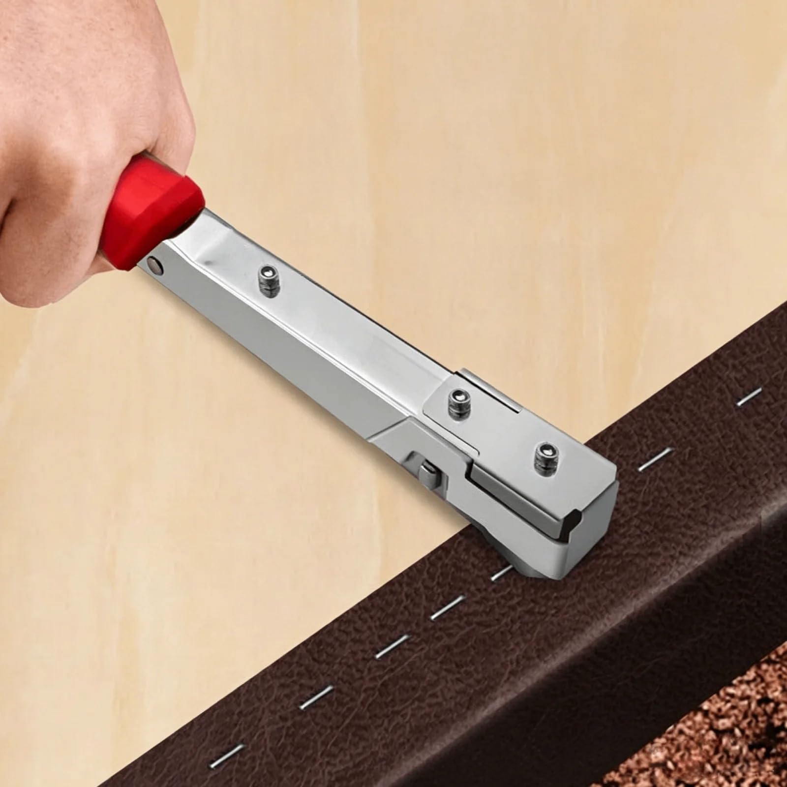 Graffettatrice Per Legno Cucitrice manuale a martello Tappezzeria | Pinzatrice rapida a martello Pinzatrice a schiaffo Portapunti a caricamento rapido Robusto