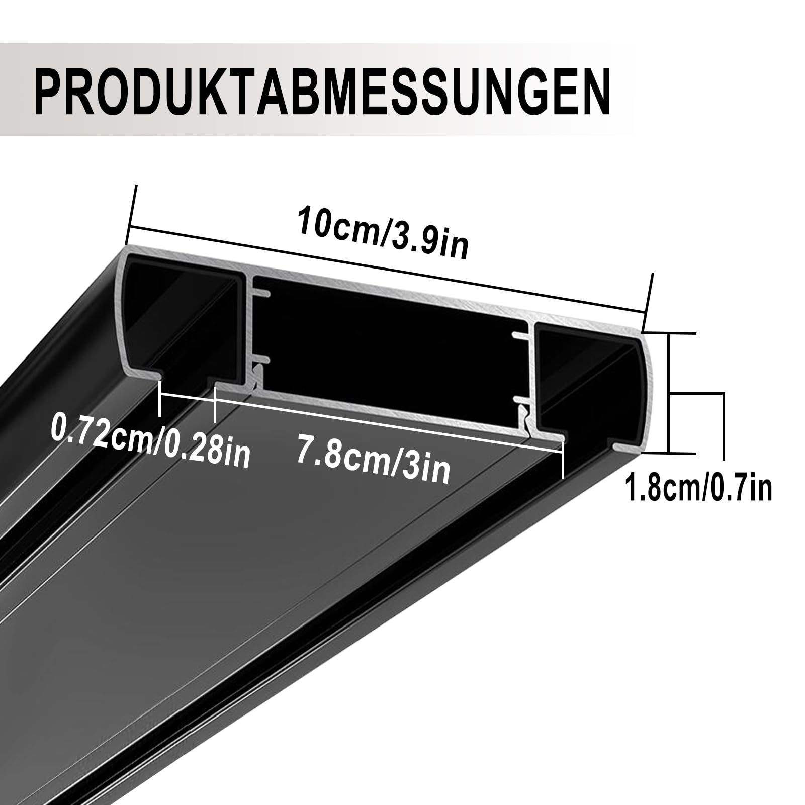 Binario per Tenda a Doppia Riga, Binario per Tenda da Soffitto Silenzioso, per Camera da Letto, Soggiorno, Ospedale (Nero, 300 cm)