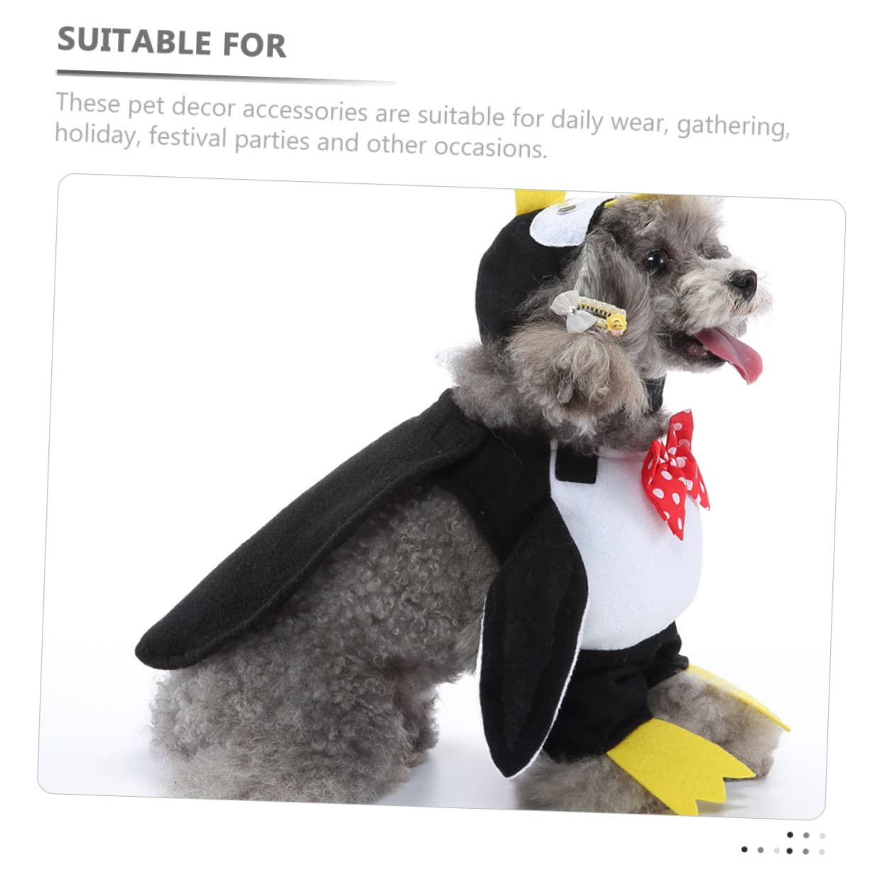 BESPORTBLE 4 Set Di Cappotti Per Cani Pinguino Extra Large Mantello Per Gatti Abbigliamento Per Animali Domestici Costume Da Cosplay Per Halloween