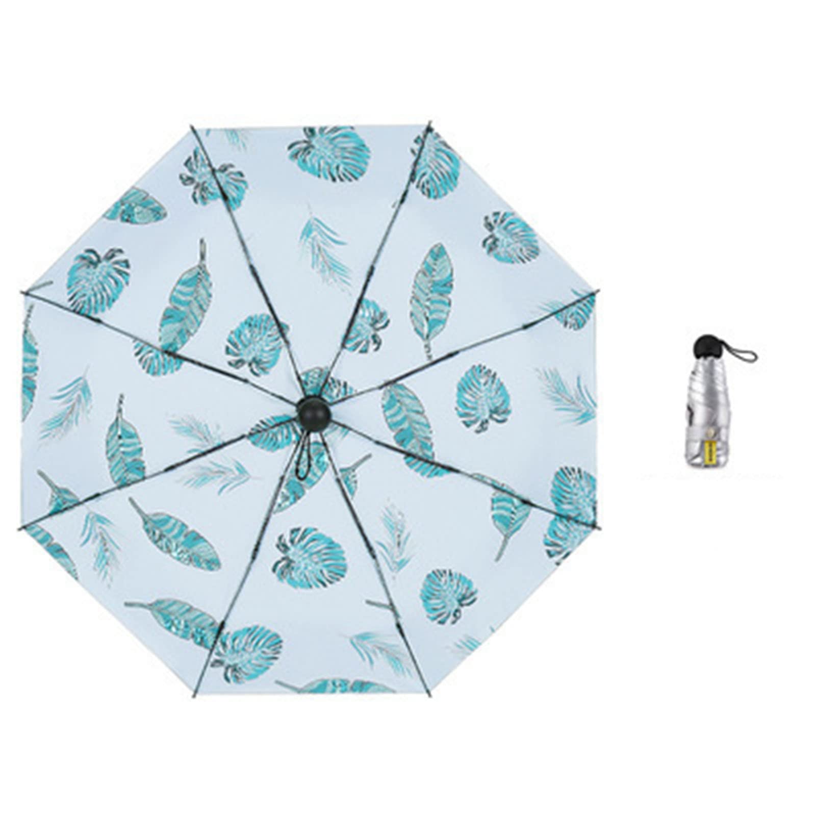 Składany parasol Wiatroszczelny 8 żeber, Parasol kieszonkowy, Parasol z ochroną UV - Mały - Kompaktowy, Mocny, Przenośny parasol